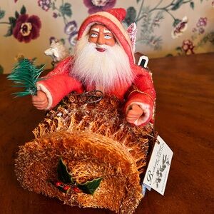 RARE Vintage Bethany Lowe German Car Santa